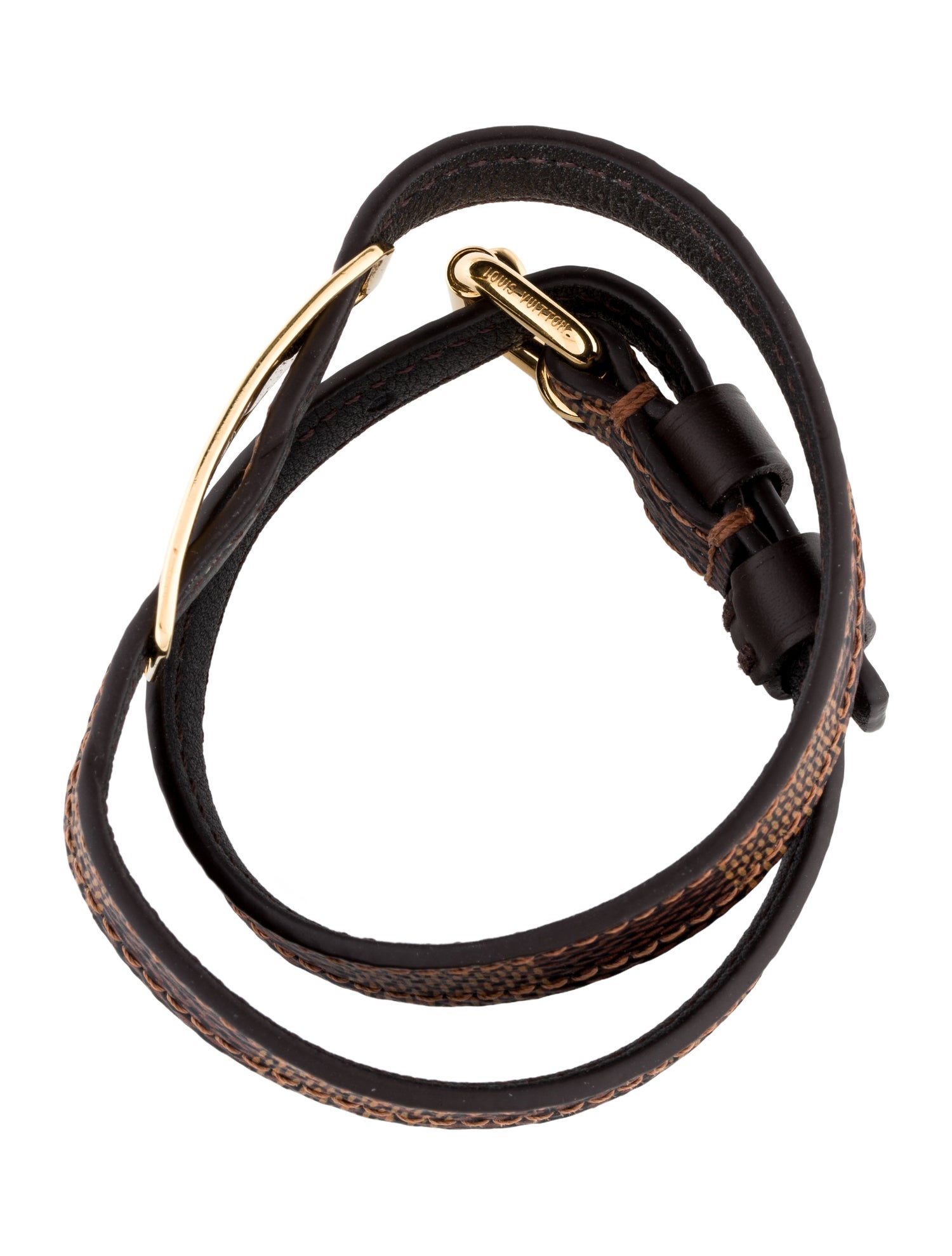 Louis Vuitton Damier Sign It Double Wrap Bracelet